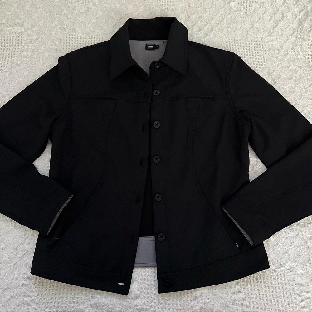 REI Co-op Midweight Collared Jacket Button Front Outdoor Wear Pockets Size Small